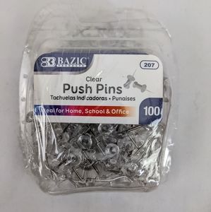 CLEAR PUSH PIN 2 DOUBLE PACKS .